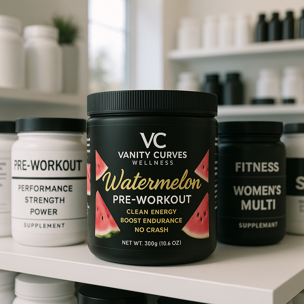 Vanity Curves Pre-Workout Powder Watermelon Flavor